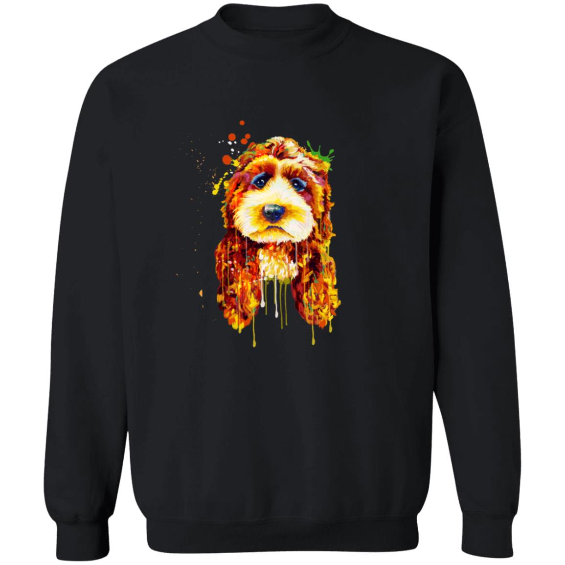 Artistic Poodle dog Unisex Crewneck Sweatshirt digital Art-Family-Gift-Planet