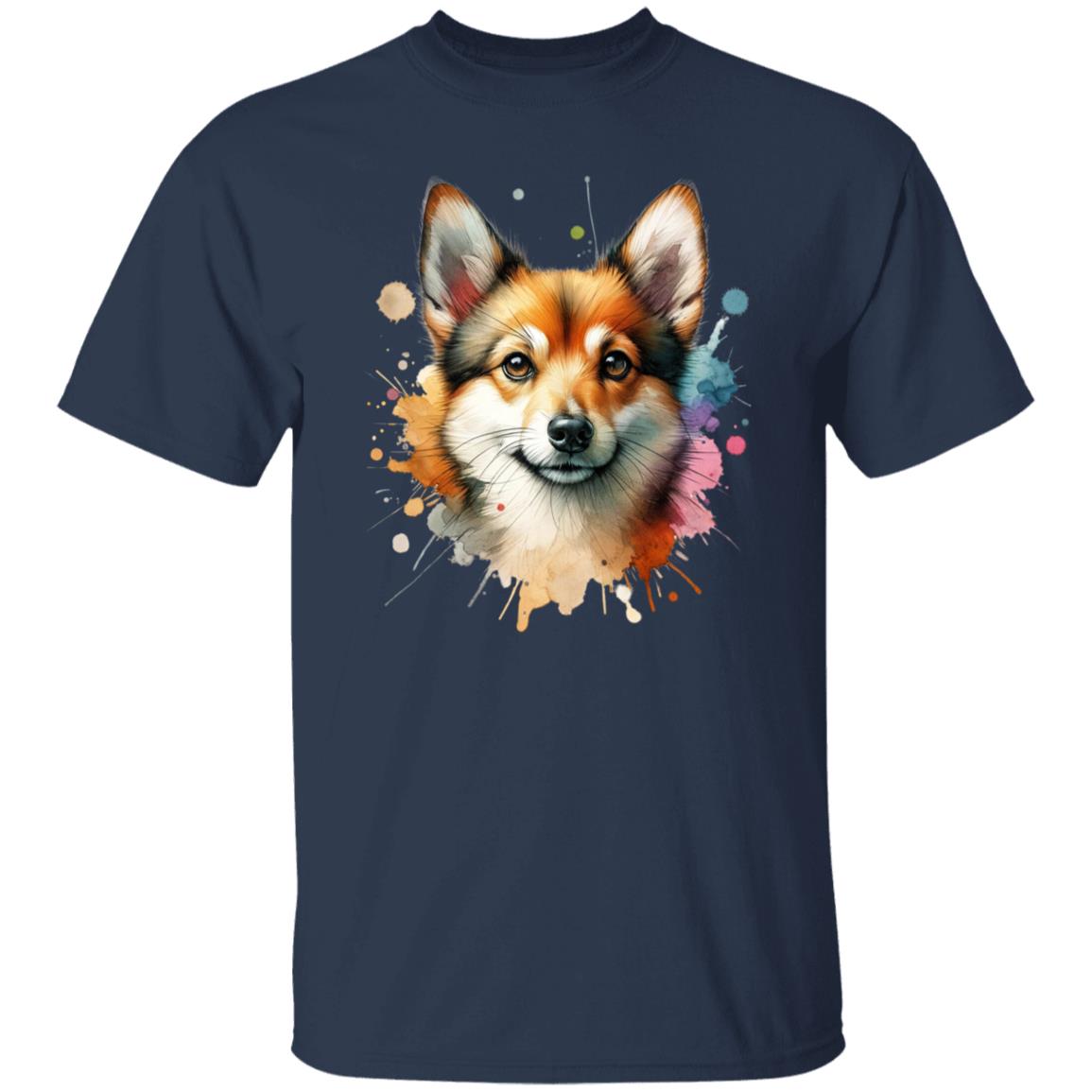 Norwegian Lundehund dog mom Color Splash Unisex T-shirt Black Navy Dark Heather-Family-Gift-Planet