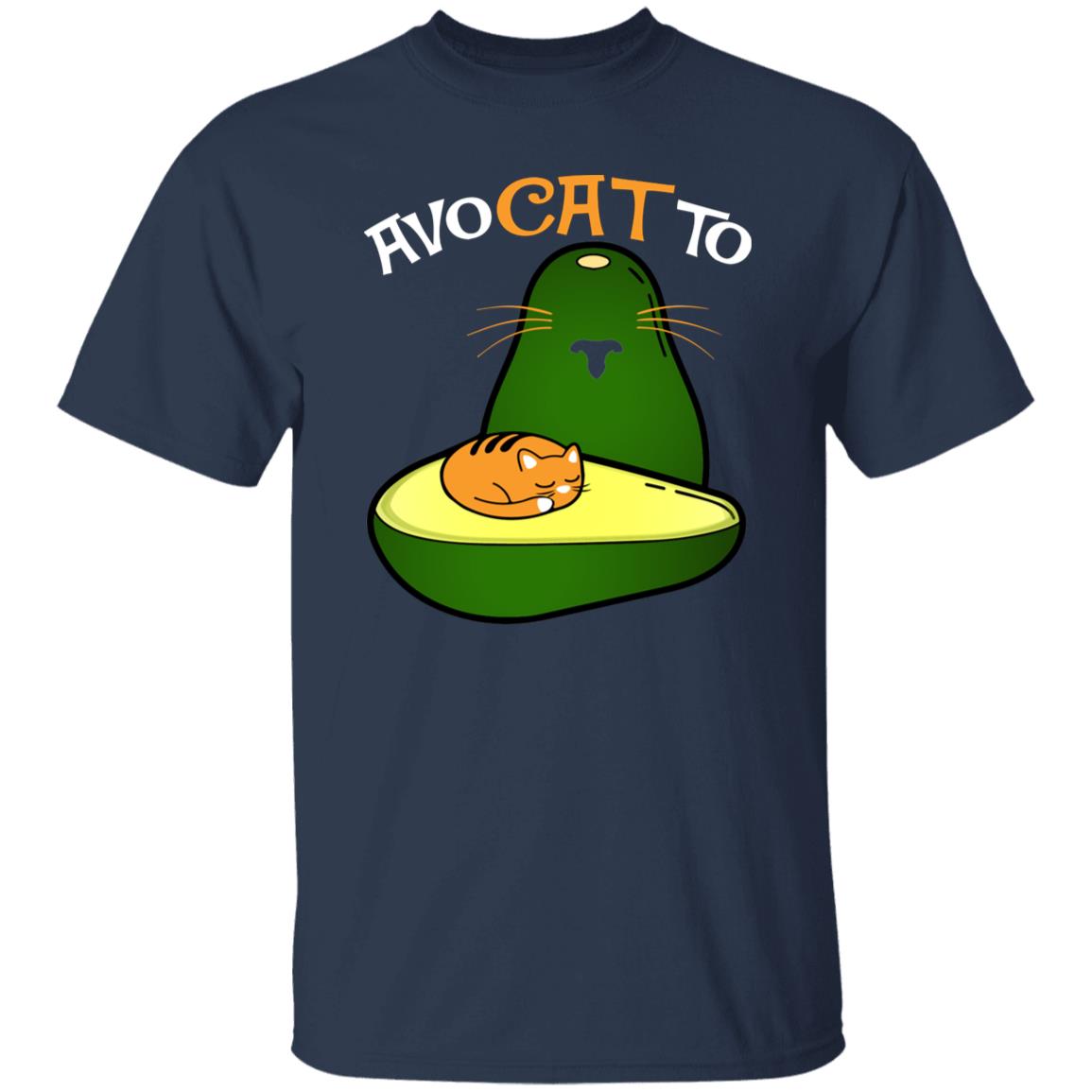 Avocatto T-Shirt gift Avocado Kitten lover Cat mom Unisex Tee Black Navy Dark Heather-Family-Gift-Planet