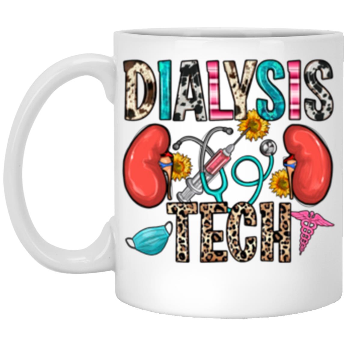 Dialysis tech 11oz White Mug gift Dialysis technician coffee cup-White-Family-Gift-Planet