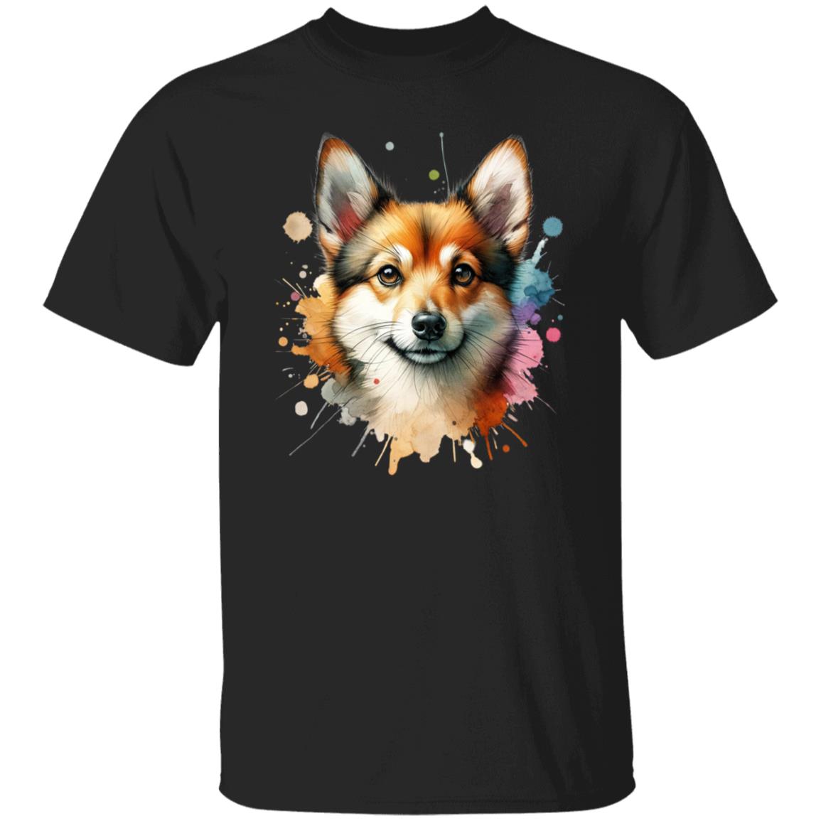 Norwegian Lundehund dog mom Color Splash Unisex T-shirt Black Navy Dark Heather-Family-Gift-Planet