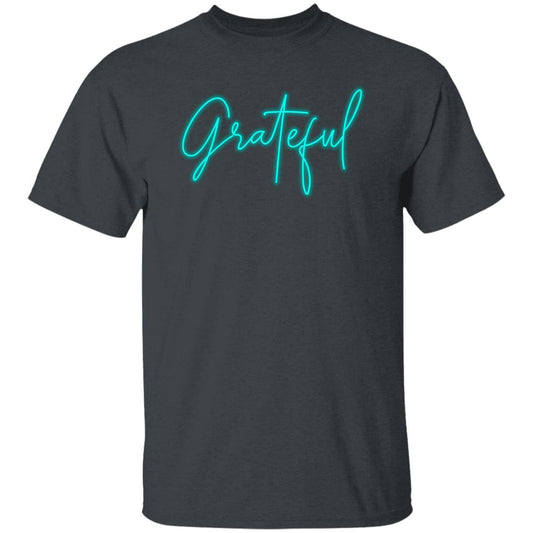 Grateful Unisex Tshirt Thanksgiving faith Blessed and grateful Black Dark Heather Navy-Dark Heather-Family-Gift-Planet