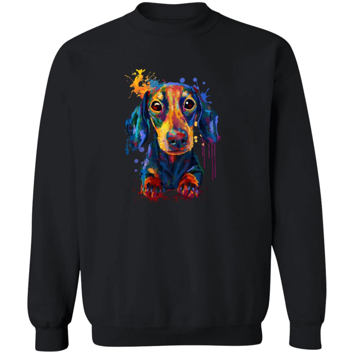 Artistic Dachshund dog Unisex Crewneck Sweatshirt digital Art-Family-Gift-Planet