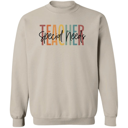 Special Needs teacher Sweatshirt Crewneck Unisex Gildan Sand Ash S-2XL-Sand-Family-Gift-Planet