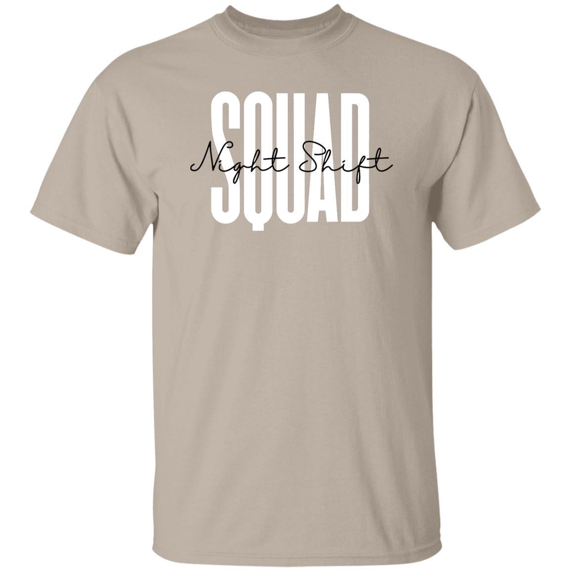 Night shift squad T-Shirt gift Night shift team Night shift nurse Unisex Tee Sand Pink Blue-Family-Gift-Planet