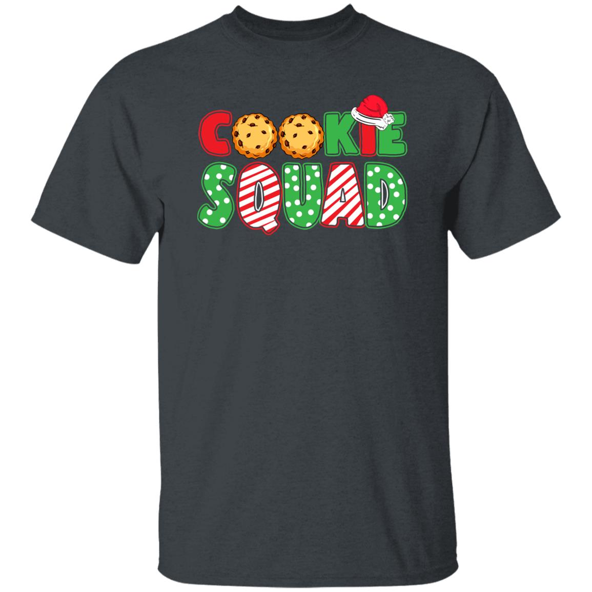 Cookie Squad Christmas Unisex Shirt Holiday tee Black Dark Heather-Family-Gift-Planet