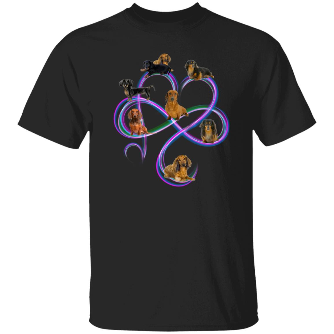 Infinity dogs Unisex t-shirt gift cool dogs tee black navy dark heather-Family-Gift-Planet