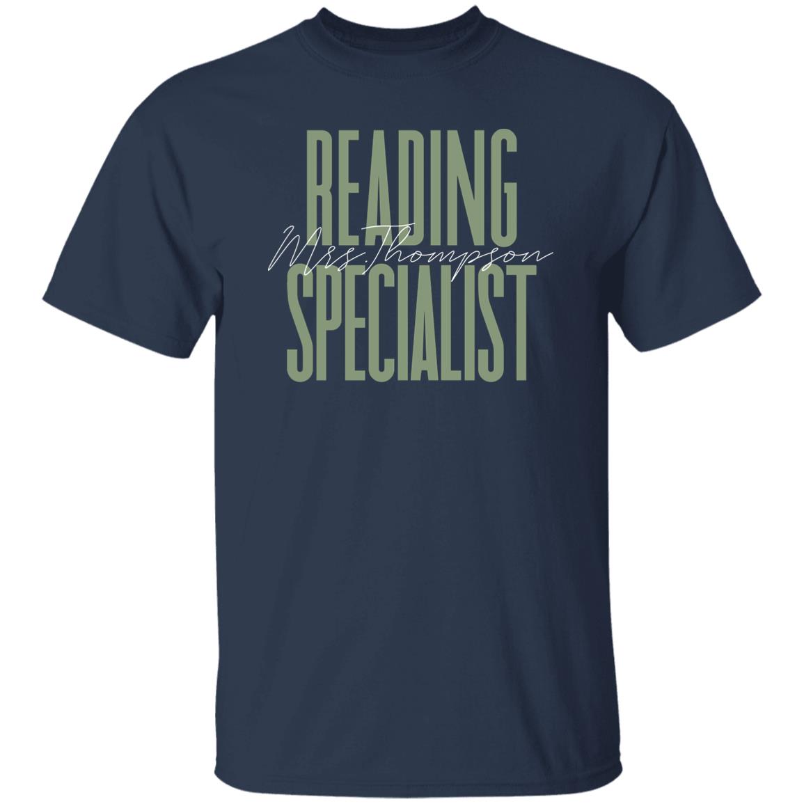 Reading Specialist T-Shirt gift Literacy coach teacher Customized Unisex tee Black Navy Dark Heather-Family-Gift-Planet