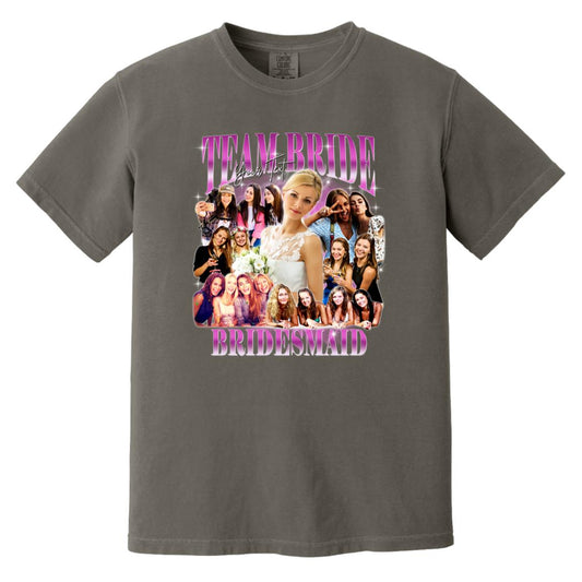 team bride Custom Comfort Colors Unisex T-Shirt Personalized bootleg rap tee-Pepper-Family-Gift-Planet