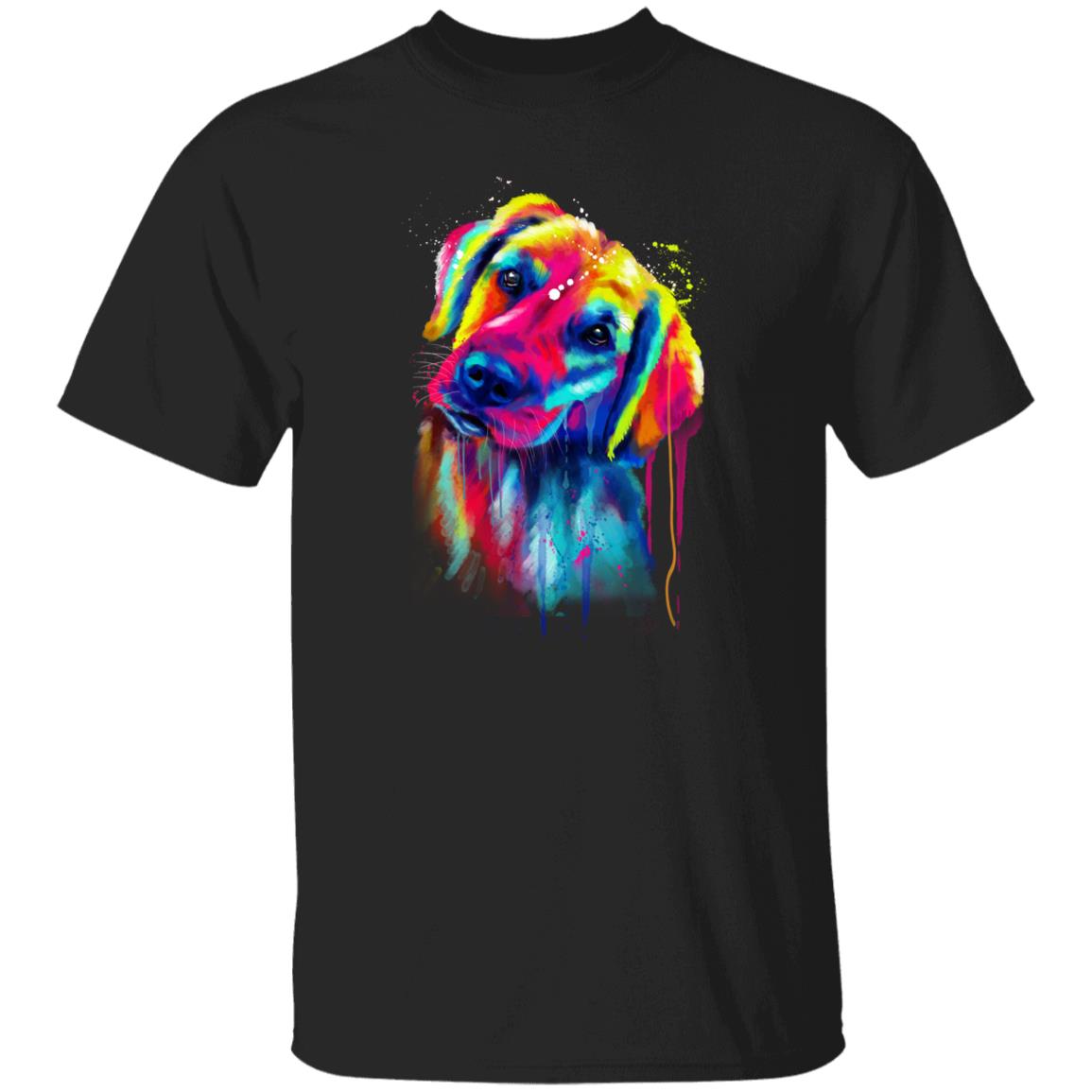 Abstract Golden Retriever dog Unisex shirt S-2XL black navy dark heather-Black-Family-Gift-Planet