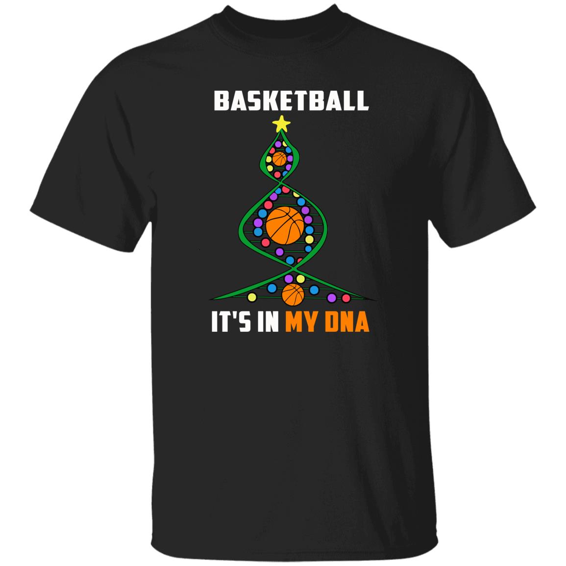 Basketball Christmas tree Unisex shirt Basketball player Holiday tee Black Dark Heather-Family-Gift-Planet