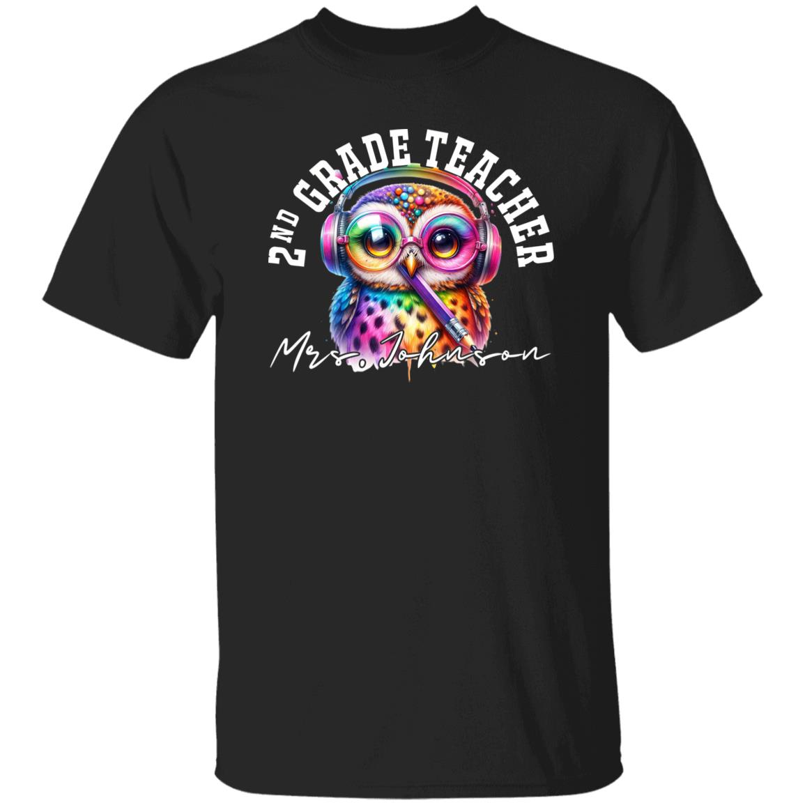 2nd grade teacher funny Personalized Unisex T-shirt Custom Second grade Black-Family-Gift-Planet