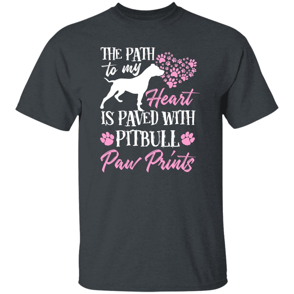 The path to my heart is paved with Pitbull paw prints Unisex t-shirt gift-Family-Gift-Planet