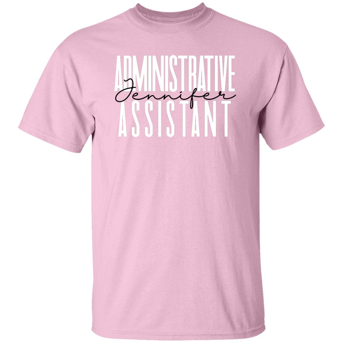 Personalized Administrative assistant Unisex T-shirt Custom name admin Sand Blue Pink-Family-Gift-Planet