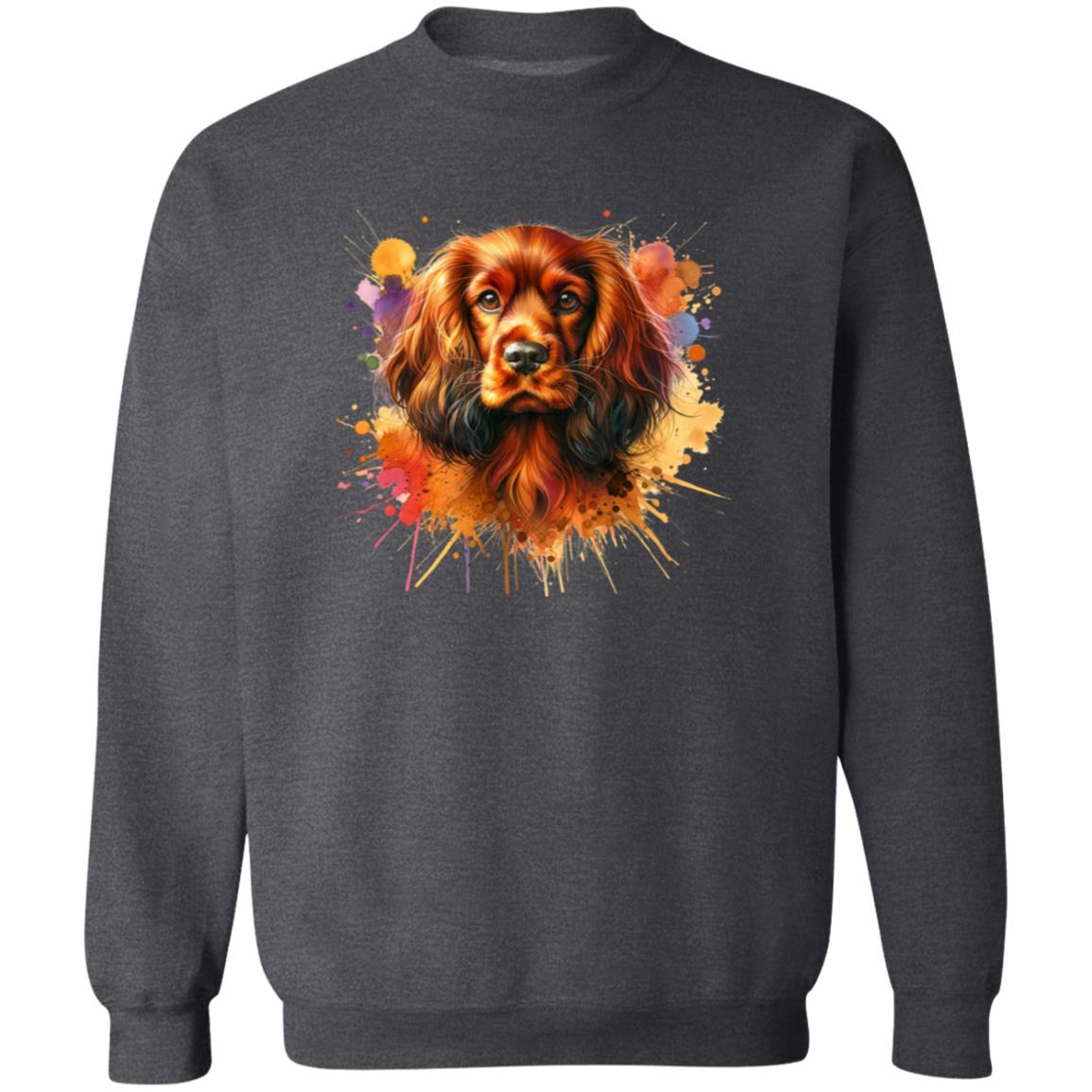 Sussex Spaniel dog mom Color Splash Unisex Sweatshirt Black Navy Dark Heather-Family-Gift-Planet