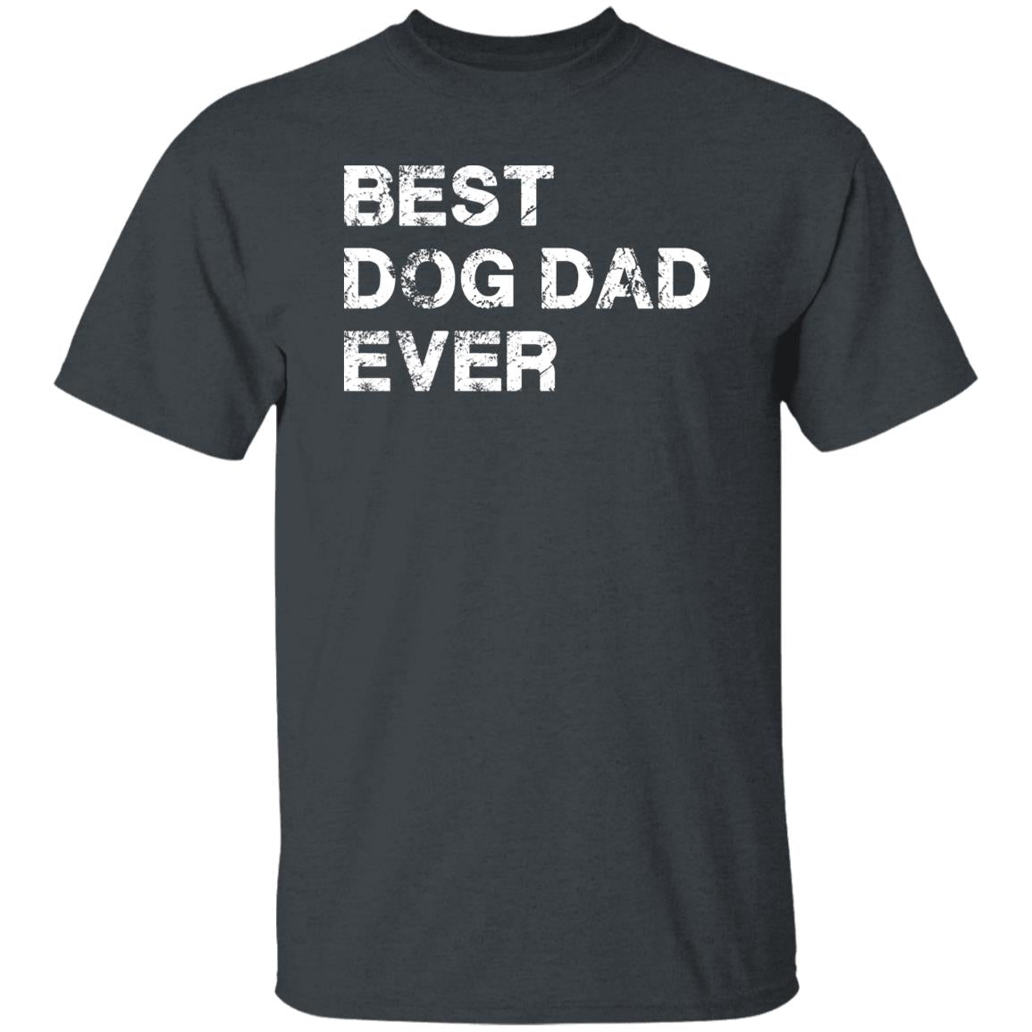 Best dog dad ever Unisex T-Shirt gift dog owner tee black dark heather-Dark Heather-Family-Gift-Planet