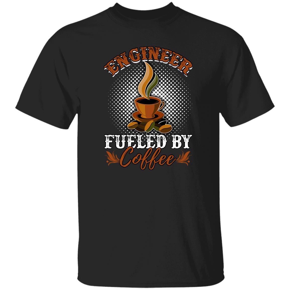 Engineer fueled by coffee Unisex shirt gift chemical engineer tee black navy dark heather-Black-Family-Gift-Planet