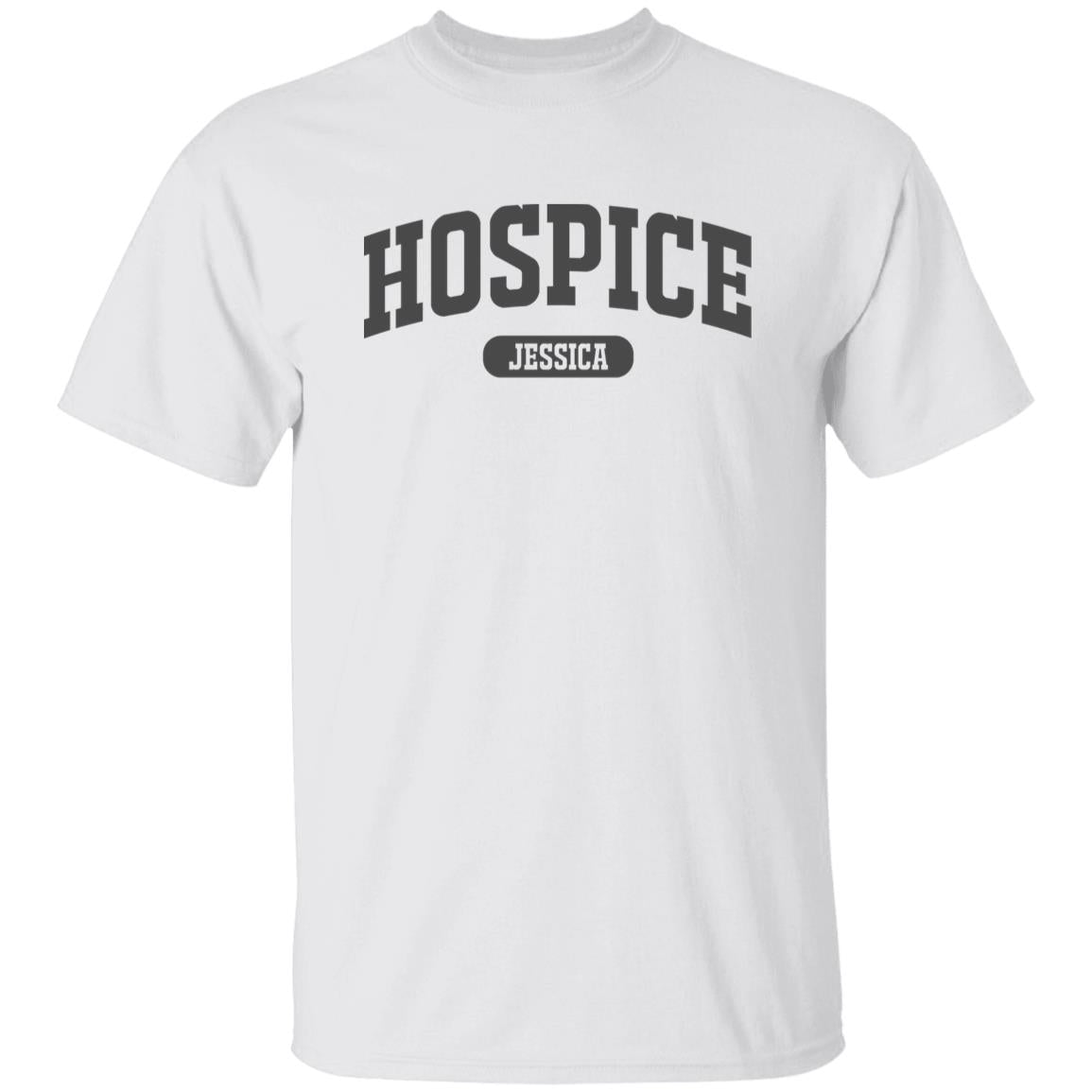 Hospice Personalized Unisex T-shirt Custom Hospice nurse palliative care White Sand Light Blue-Family-Gift-Planet
