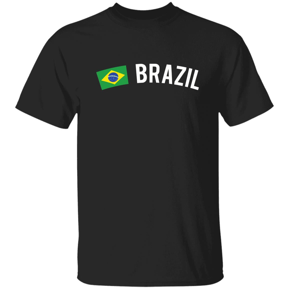 Brazil Unisex T-shirt gift Brazilian flag tee Brasilia White Black Dark Heather-Family-Gift-Planet