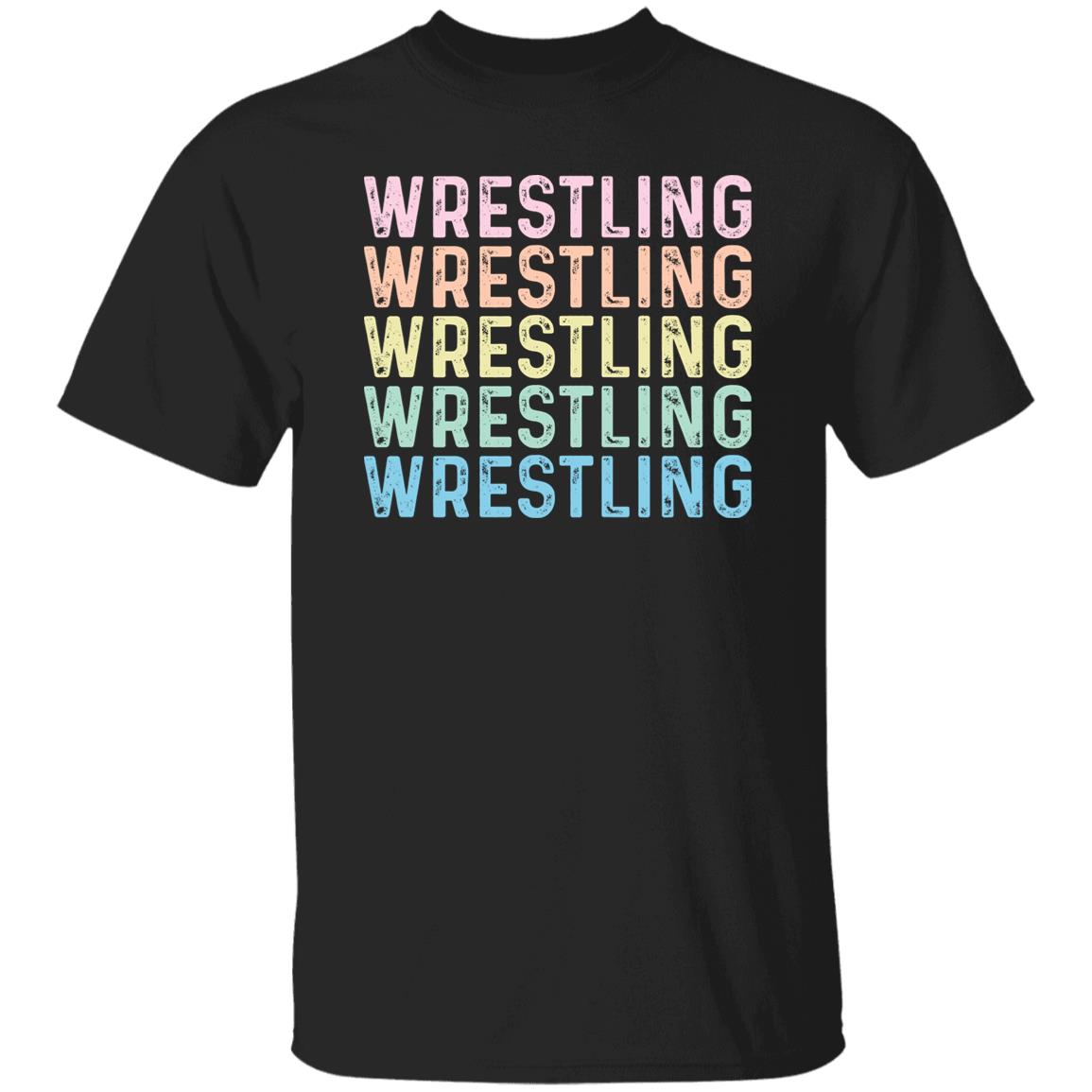 Wrestling Unisex Shirt, Wrestler tee Black S-2XL-Black-Family-Gift-Planet