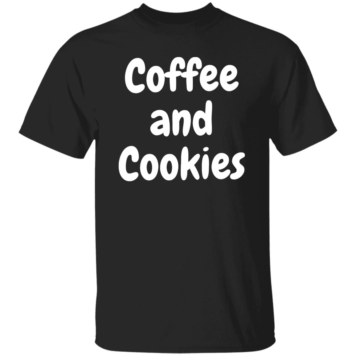 Coffee and Cookies Unisex Tshirt baker cookie lover Black Dark Heather Navy-Black-Family-Gift-Planet