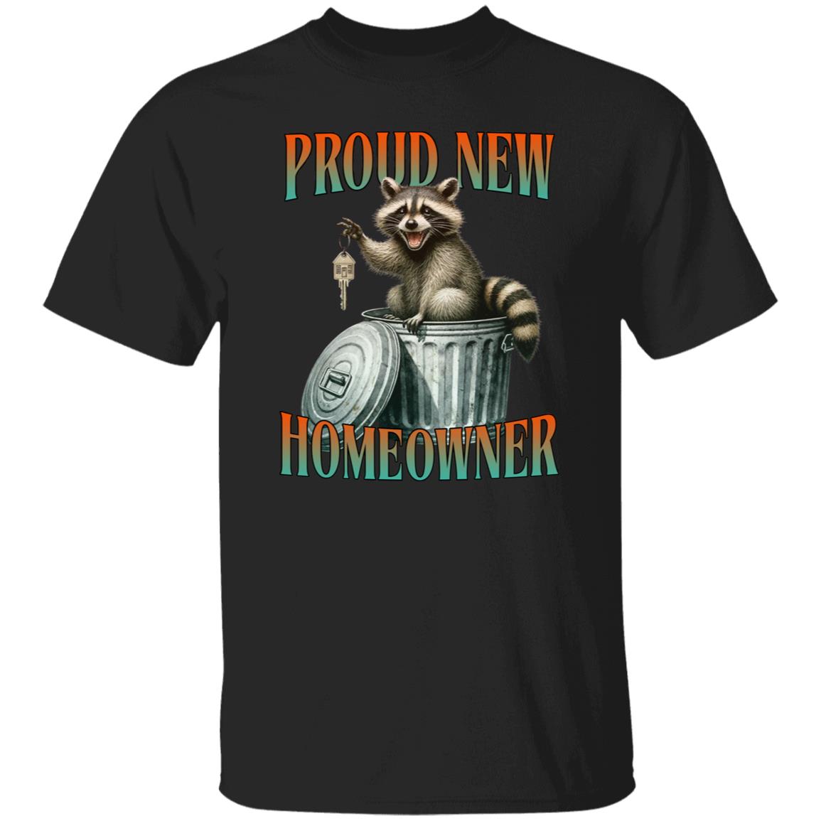 Proud new Homeowner T-Shirt humorous gift for housewarming party Unisex tee Black Navy Dark Heather-Family-Gift-Planet