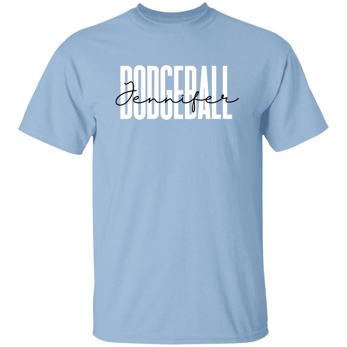 Personalized Dodgeball Unisex T-shirt Custom name dodgeball player Sand Blue Pink-Family-Gift-Planet