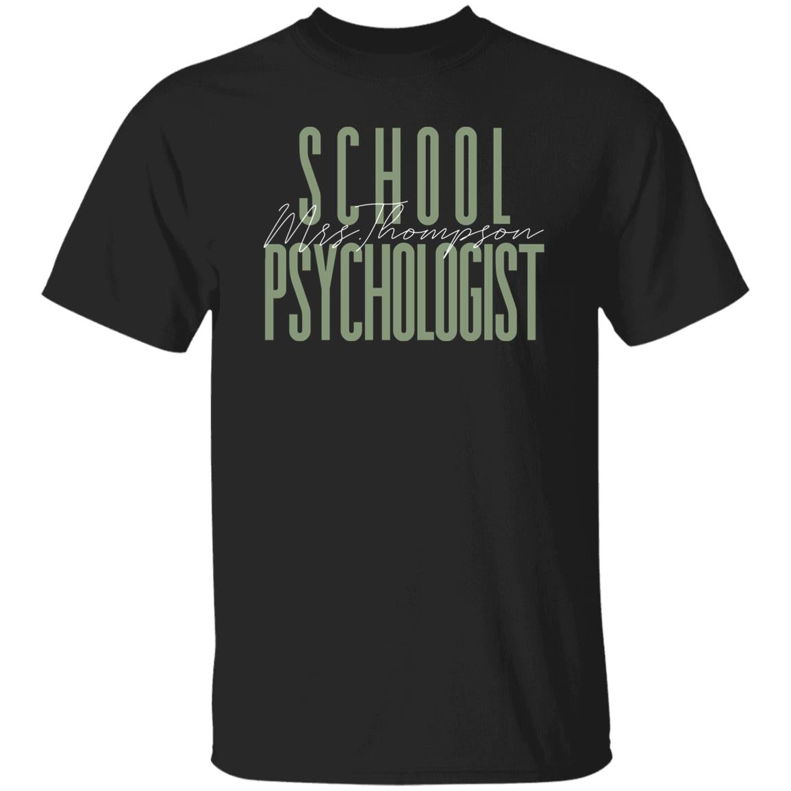 School Psychologist T-Shirt gift Mental health psych nurse Customized Unisex tee Black Navy Dark Heather-Family-Gift-Planet