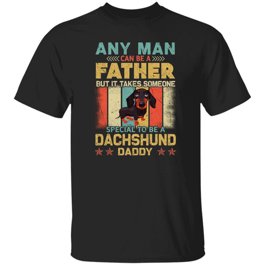 Special to be dachshund daddy Unisex T-Shirt gift Dachshund dad tee black dark heather-Black-Family-Gift-Planet