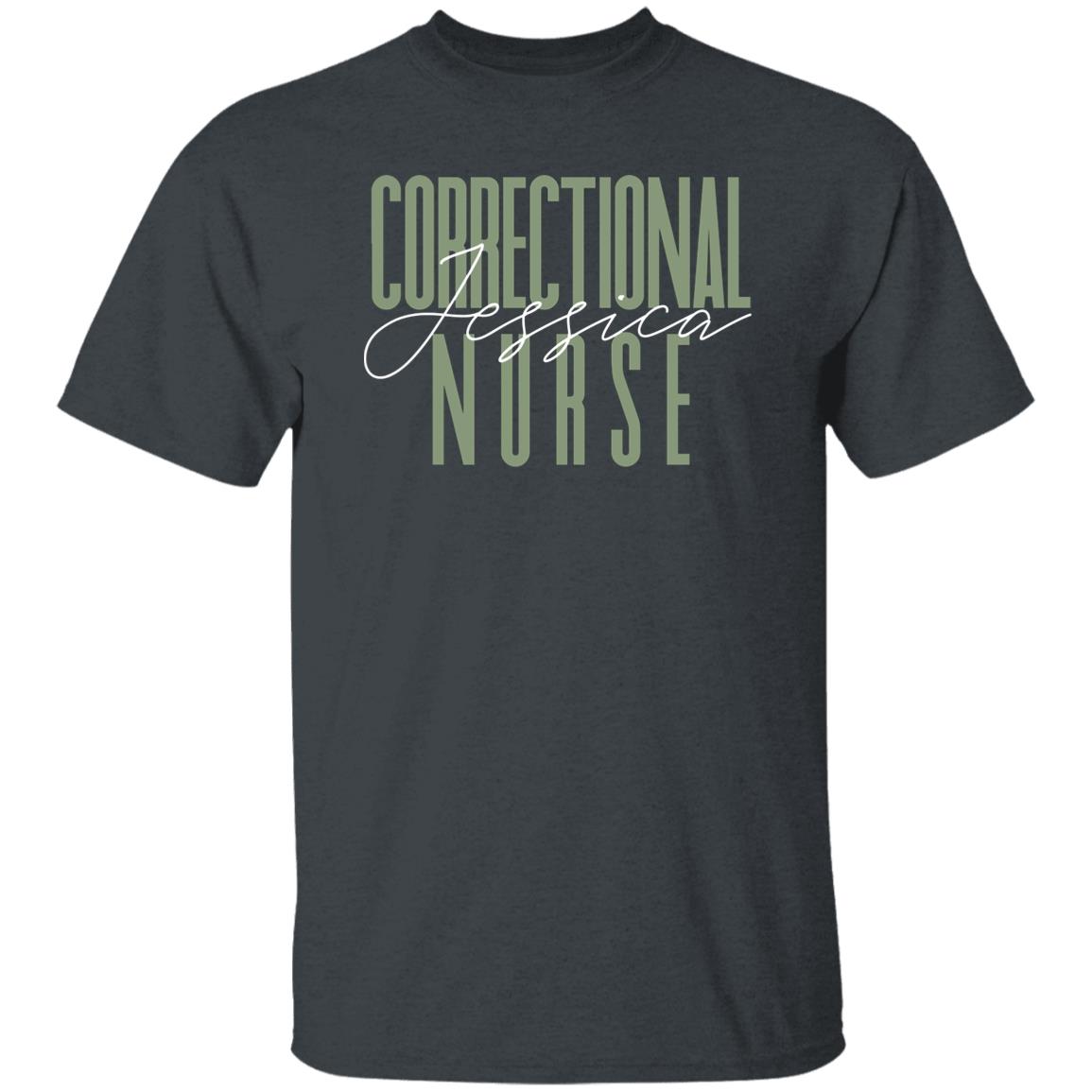 Correctional nurse T-Shirt gift Corrections prison nurse Customized Unisex tee Black Navy Dark Heather-Family-Gift-Planet