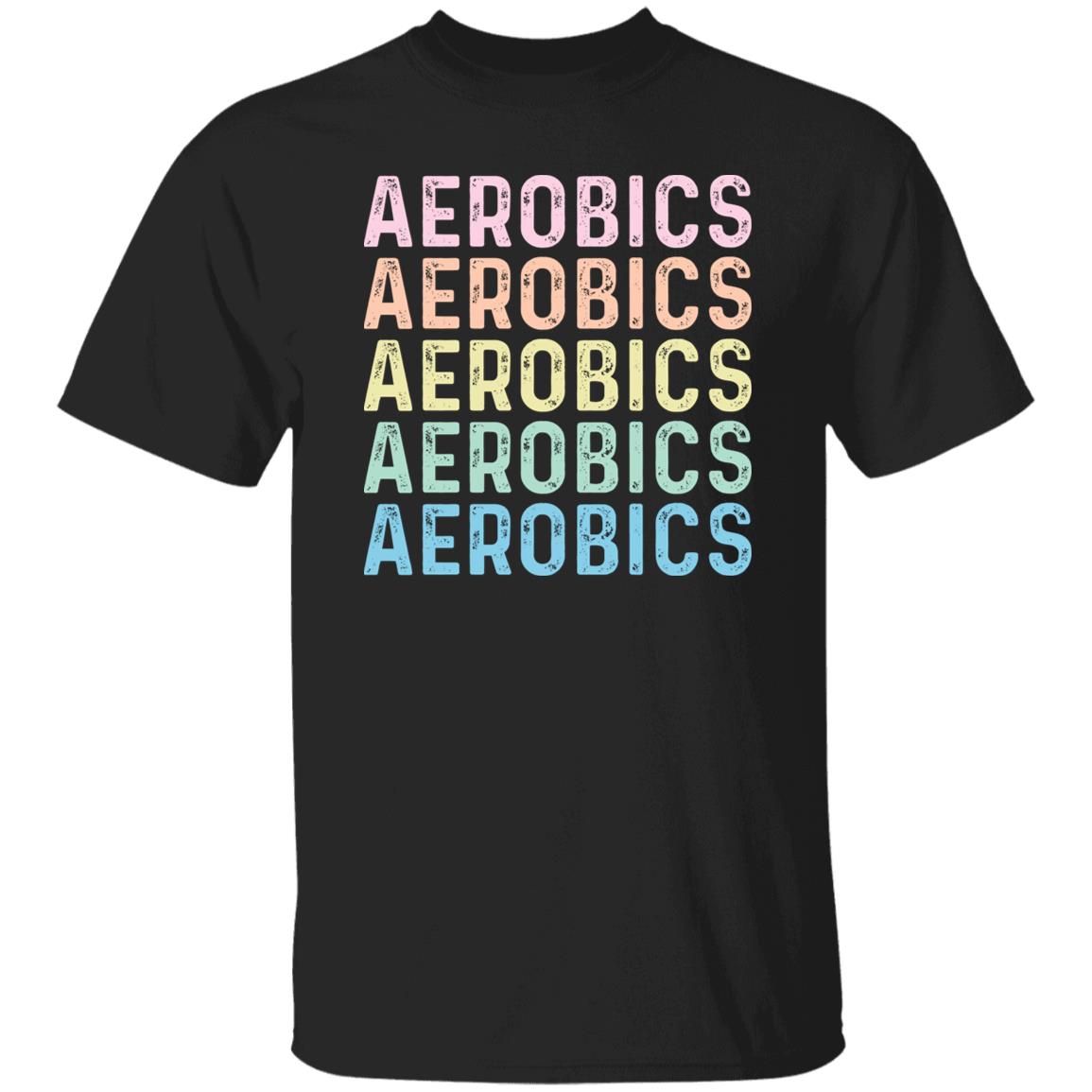 Aerobics Unisex Shirt, Aerobic Gymnastics tee Black S-2XL-Black-Family-Gift-Planet
