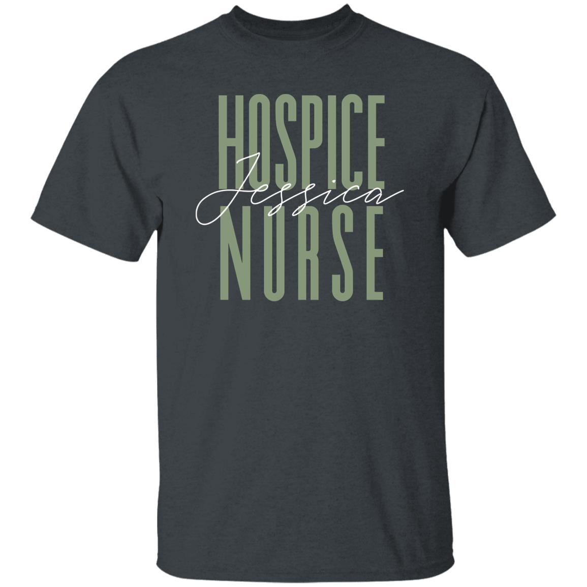 Hospice nurse T-Shirt gift Palliative Care Nurse Customized Unisex tee Black Navy Dark Heather-Family-Gift-Planet