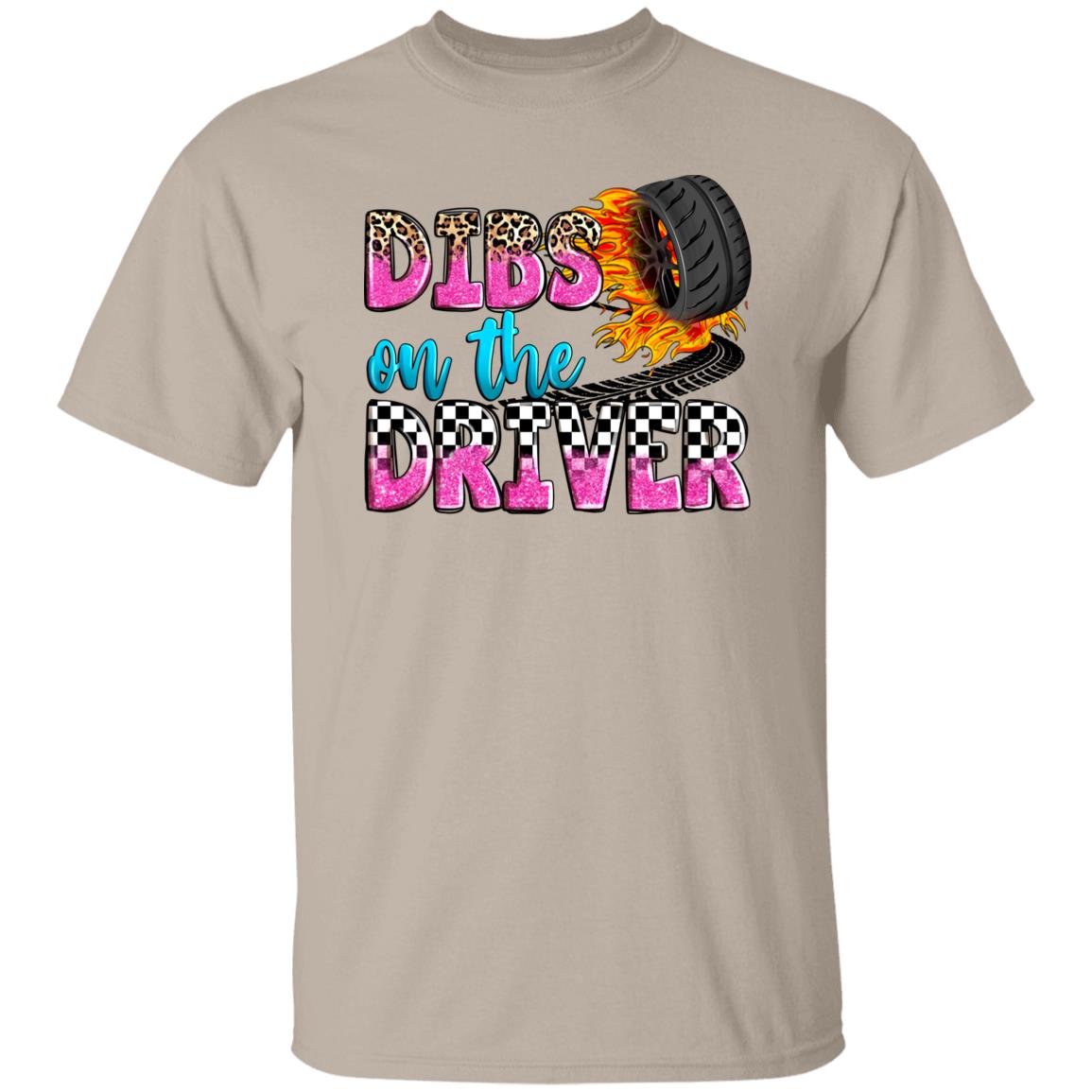 Dibs on the driver T-Shirt gift Racer wife truck driver girlfriend Unisex Tee Sand White Sport Grey-Family-Gift-Planet