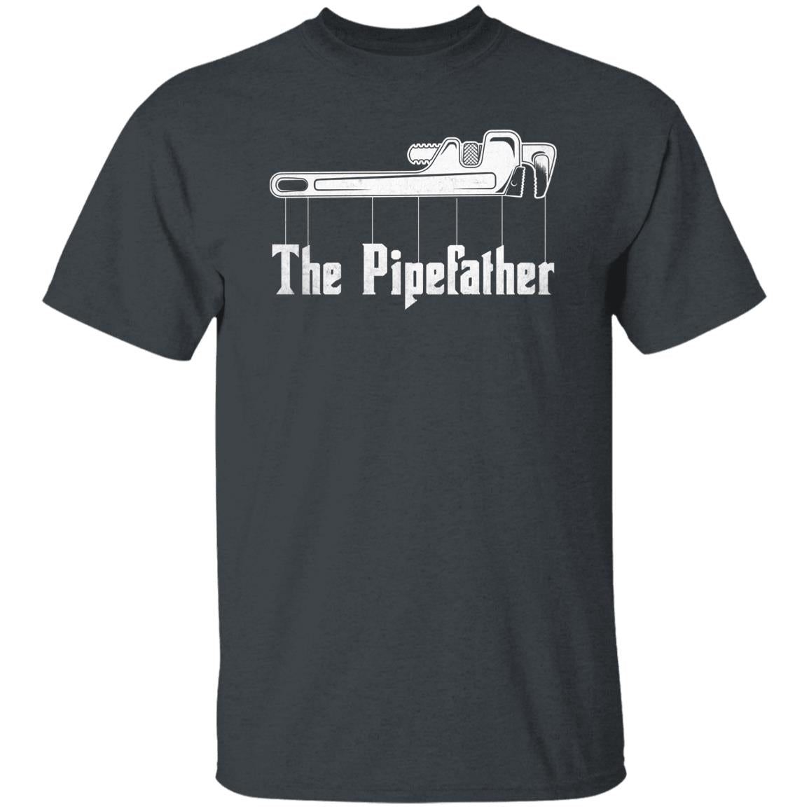 The Pipefather shirt Plumber dad tee Black Navy Dark HEather-Dark Heather-Family-Gift-Planet