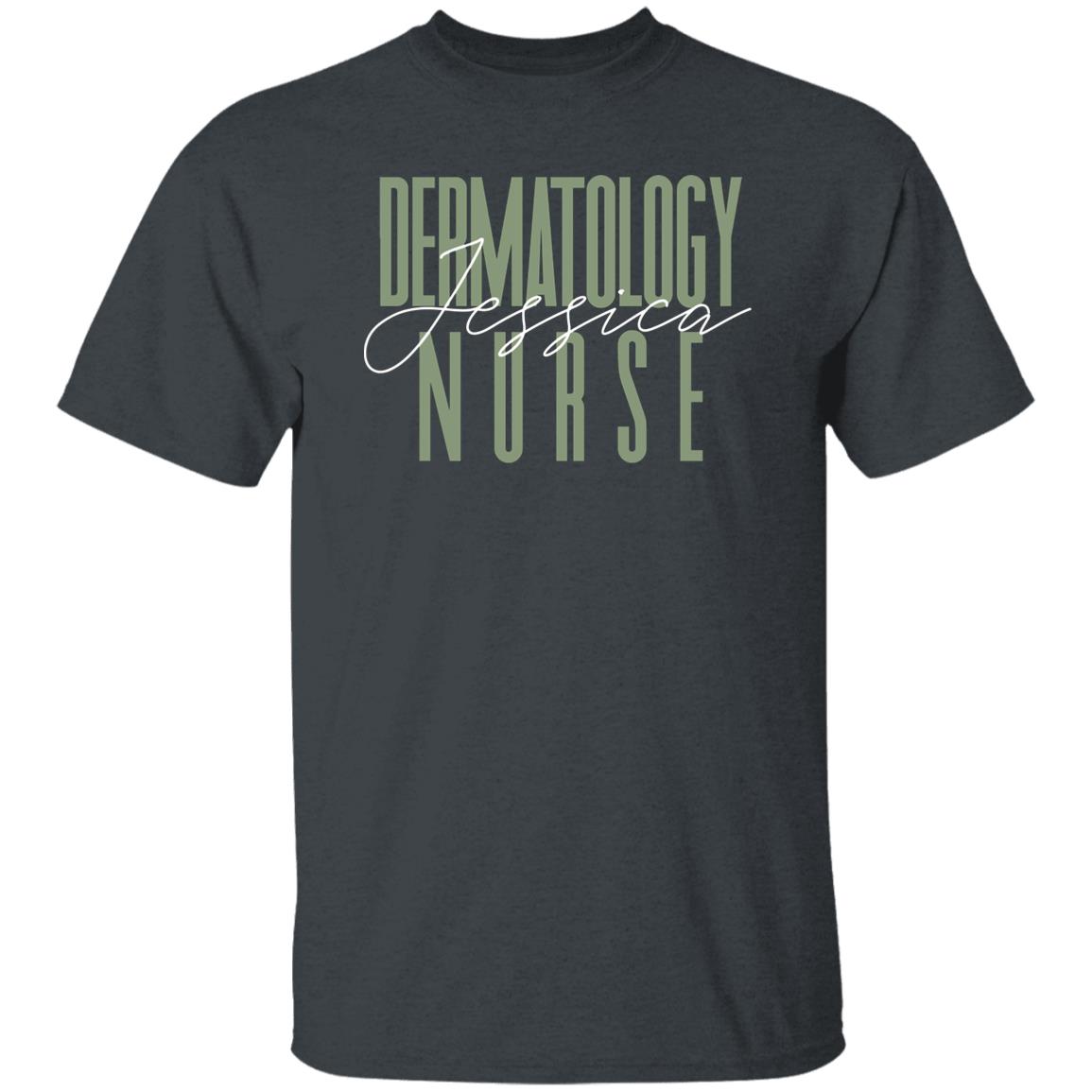 Dermatology nurse T-Shirt gift Derm squad dermatologist Customized Unisex tee Black Navy Dark Heather-Family-Gift-Planet