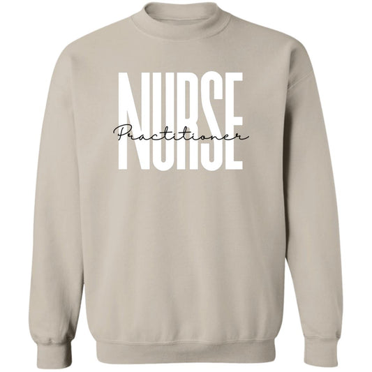 Nurse Practitioner Unisex Sweatshirt, NP Crewneck Sand-Sand-Family-Gift-Planet