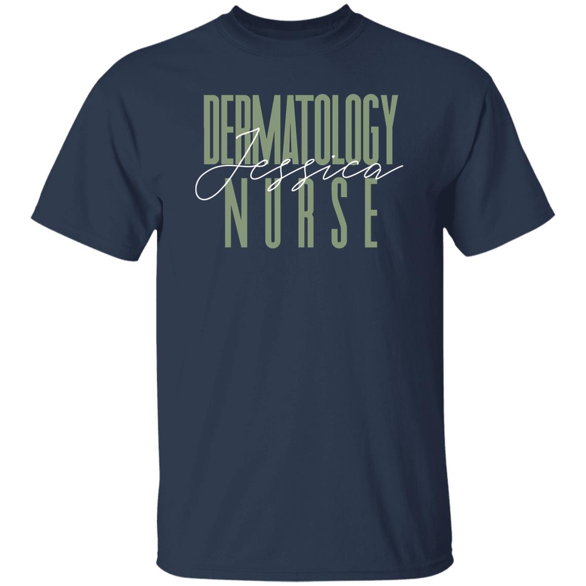 Dermatology nurse T-Shirt gift Derm squad dermatologist Customized Unisex tee Black Navy Dark Heather-Family-Gift-Planet