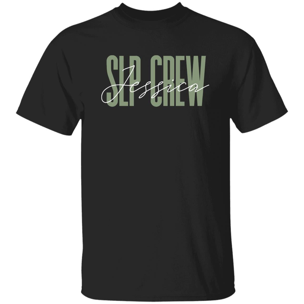 SLP crew T-Shirt gift Speech language pathologist Customized Unisex tee Black Navy Dark Heather-Family-Gift-Planet