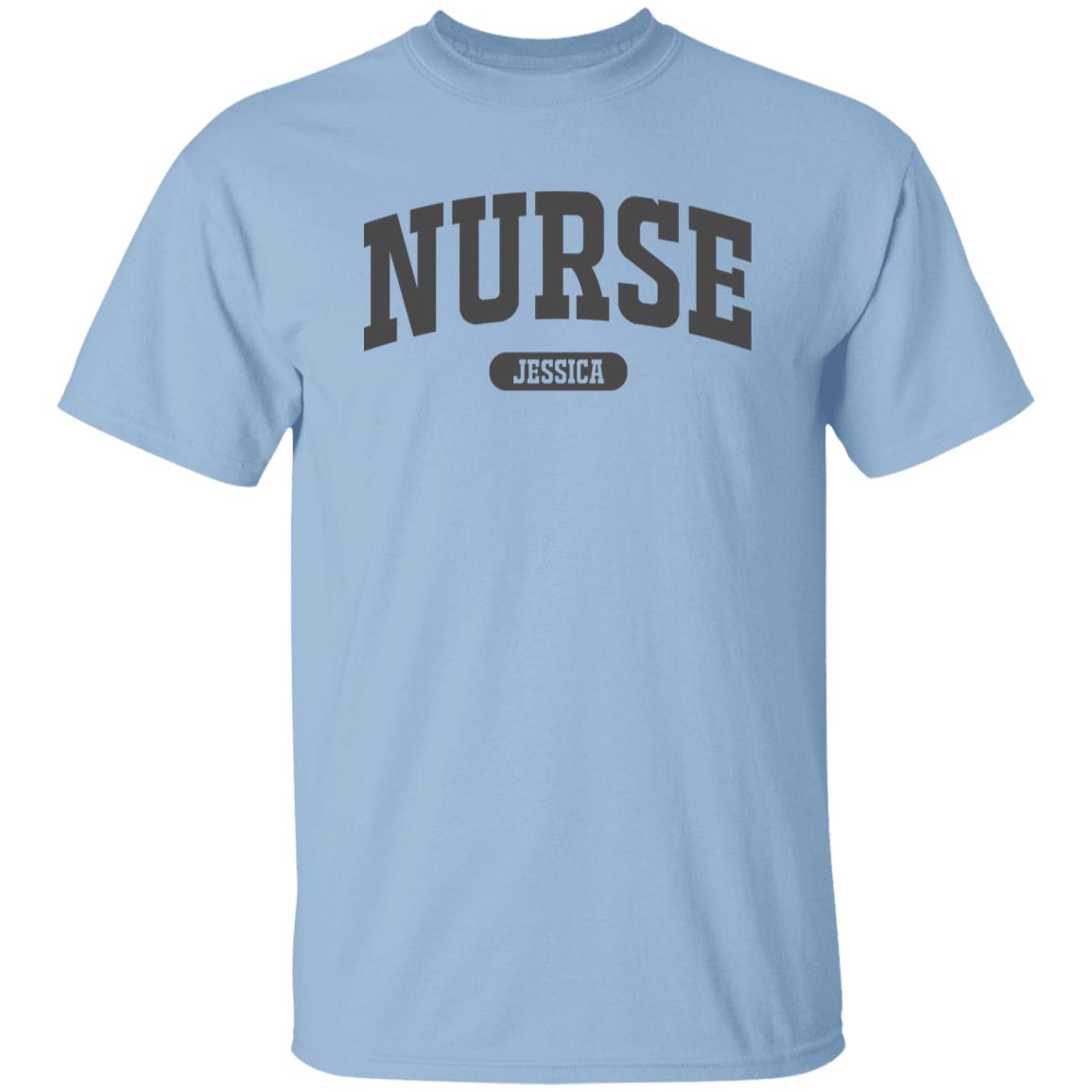 Nurse Personalized Unisex T-shirt Custom Registered Nurse White Sand Light Blue-Family-Gift-Planet