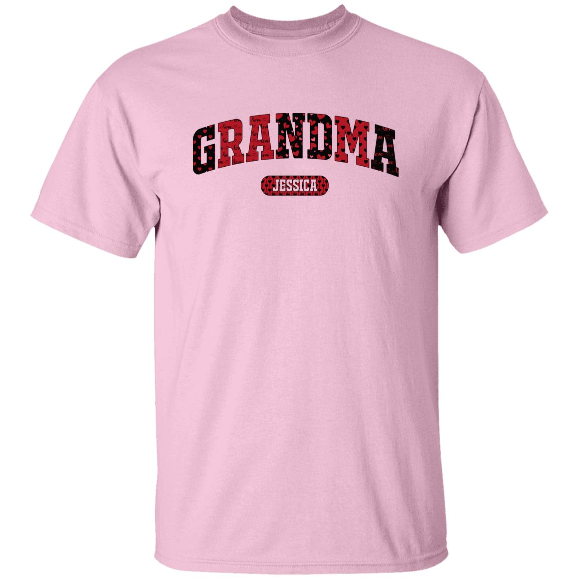 Personalized Grandma Valentine's Day Unisex T-Shirt Custom name grandmother heart love-Family-Gift-Planet