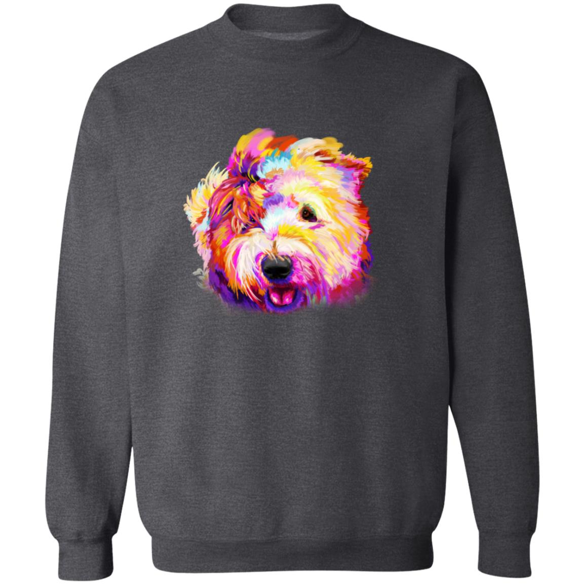 Old english sheepdog dog Unisex Crewneck Sweatshirt with expressive splashes-Family-Gift-Planet