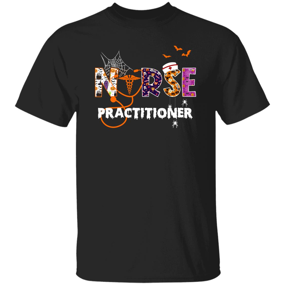 Nurse practitioner Halloween Unisex T-Shirt Scary Spooky Family NP Emergency NP tee Black Dark Heather-Family-Gift-Planet