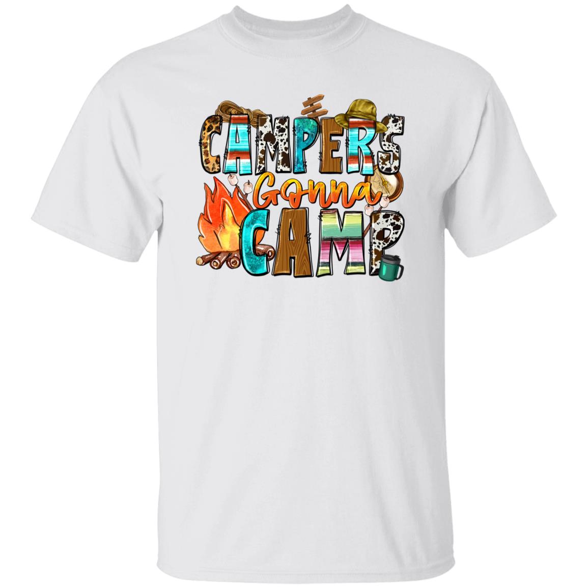 Campers gonna camp T-Shirt happy camper Unisex tee White Sand Sport Grey-Family-Gift-Planet