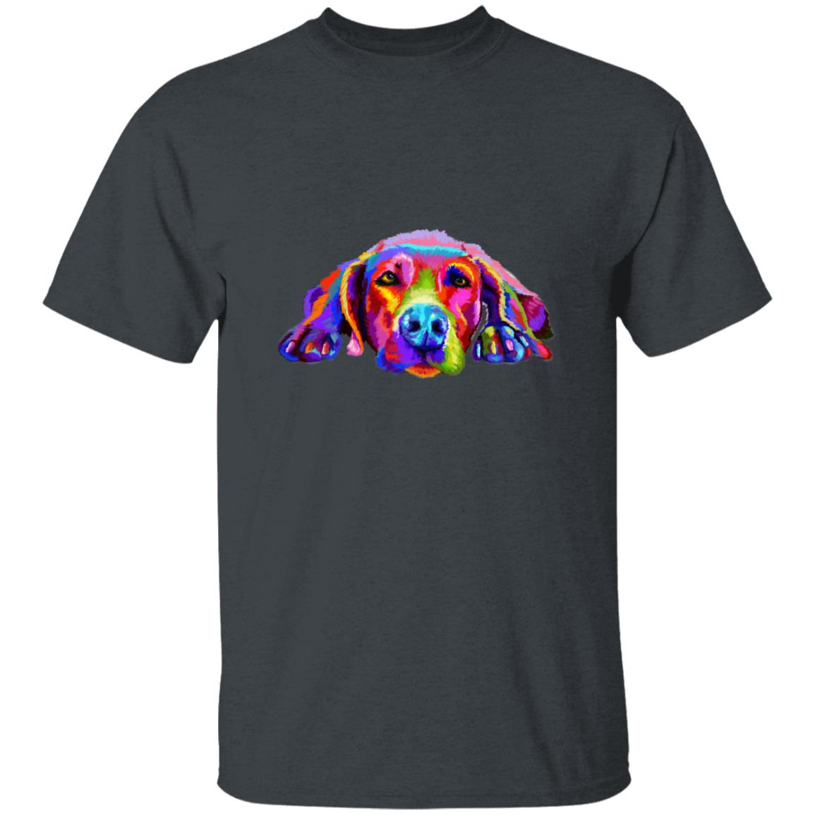 Watercolor Weimaraner dog Unisex shirt S-2XL black navy dark heather-Dark Heather-Family-Gift-Planet