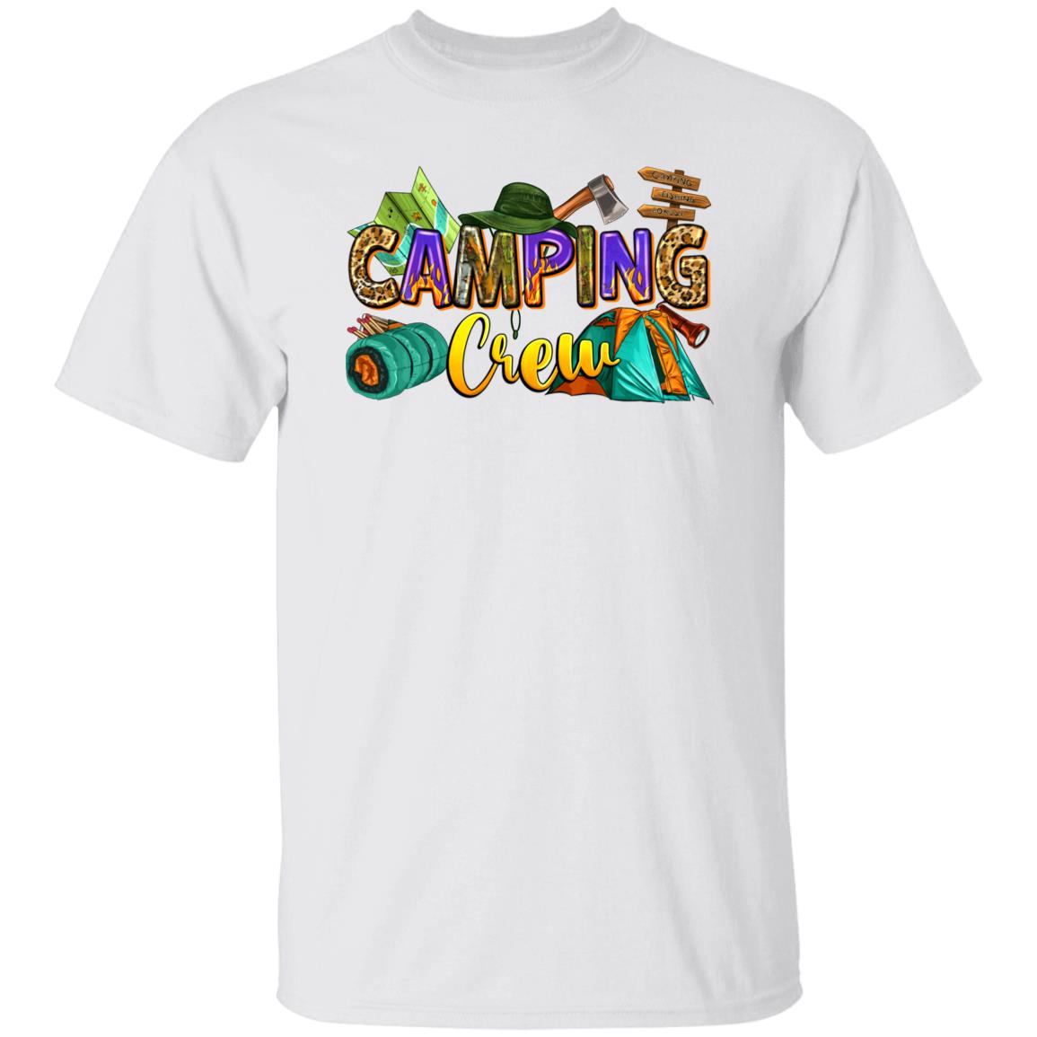 Camping crew T-Shirt Summer camp squad Unisex tee White Sand Sport Grey-Family-Gift-Planet