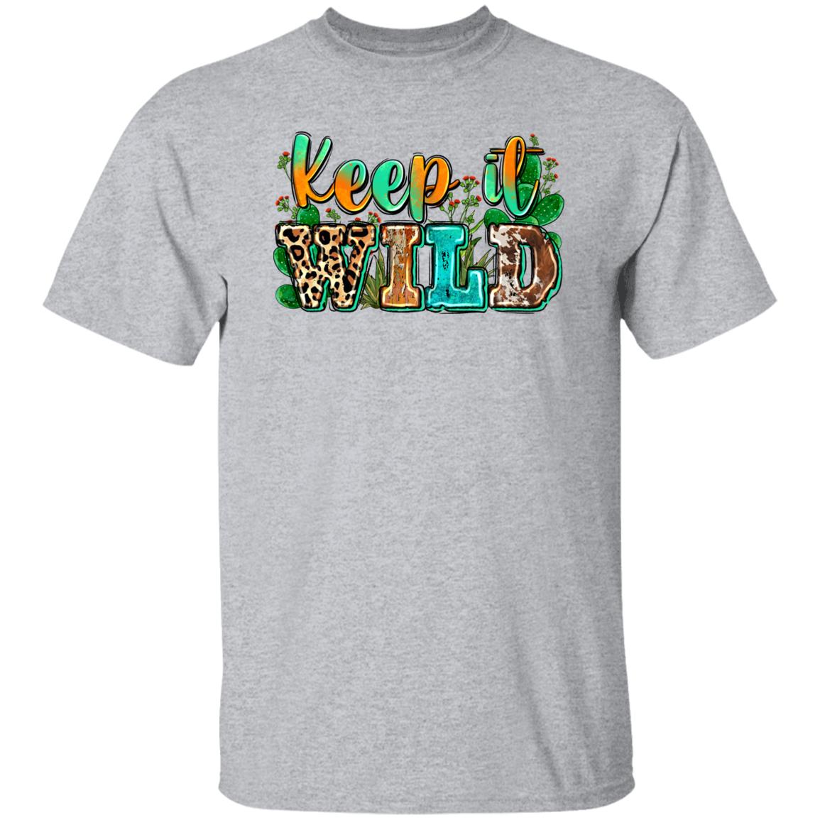 Keep it wild T-Shirt gift Cactus Western Arizona Unisex tee Sand White Sport Grey-Family-Gift-Planet