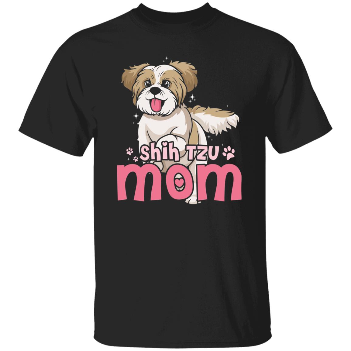 Shihtzu Mom T-Shirt gift Shih Tzu Dog mama Unisex tee Black Navy Dark Heather-Family-Gift-Planet