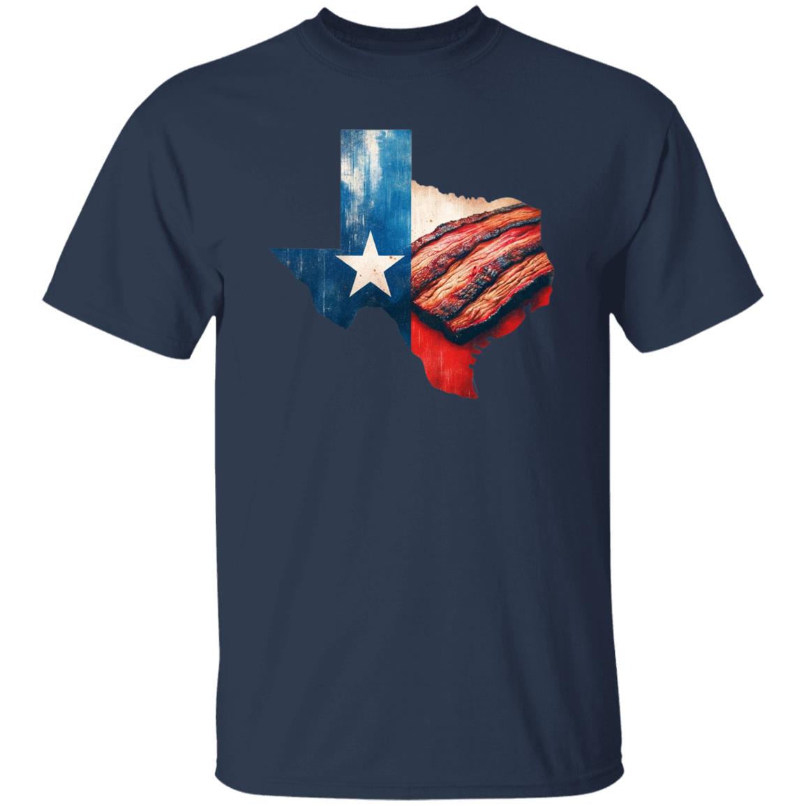 Texas state flag Barbeque Unisex T-shirt Texas beacon tee Black Navy Dark Heather-Family-Gift-Planet