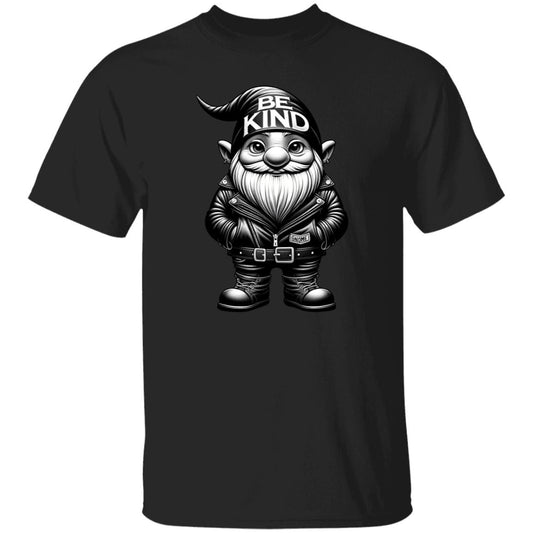 Be kind T-shirt cool motivational Biker gnome unisex tee Black Navy Dark Heather-Black-Family-Gift-Planet