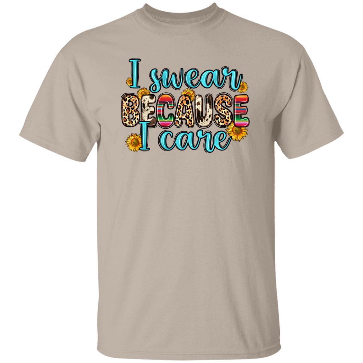 I swear because I care T-Shirt Mama Unisex Tee Sand White Sport Grey-Family-Gift-Planet